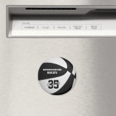 Schwarz-weiße Mannschaft farbenfrohe Jungs Basketb Magnet (In Situ (Geschirrspüler))