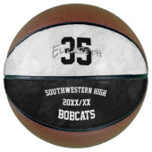 Schwarz-weiße Mannschaft färbt Sportsaison-Sake Basketball (Vorderseite)