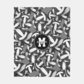 Schwarz-weiße Mannschaftsfarben für Mädchensport-V Fleecedecke (Vorderseite)