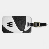 Schwarz-weiße Mannschaftsfarben Sportgeschenke Bas Gepäckanhänger (Vorderseite horizontal)