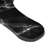 Schwarz-weiße Marmorablage - Ihr Brief Schneidebrett (Ecke)