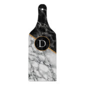 Schwarz-weiße Marmorablage - Ihr Brief Schneidebrett (Vorderseite)
