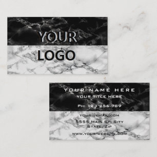 Schwarz-weiße Marmorbetriebskarte - Ihre eigene Ge Visitenkarte