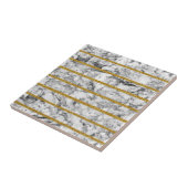 Schwarz-weiße MarmorgoldGlitter-Effektstreifen Fliese (Seite)