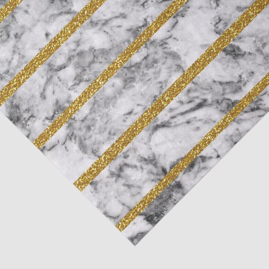 Schwarz-weiße MarmorgoldGlitter-Effektstreifen Seidenpapier (Ausschnitt)