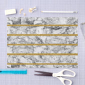 Schwarz-weiße MarmorgoldGlitter-Effektstreifen Seidenpapier (Handwerk)