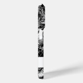 Schwarz-weiße Marmornamenslinie Case-Mate iPhone Hülle (Rückseite / Rechts)