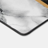 Schwarz-weiße Marmorschreibmatte Schreibtischunterlage (Ecke)