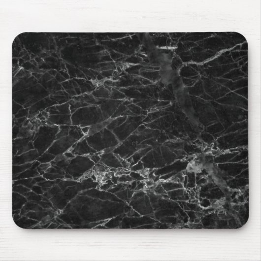 Schwarz-weiße Marmortextur Mousepad (Vorne)