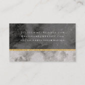 Schwarz-weiße Marmortextur Visitenkarte (Rückseite)
