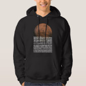 Schwarz-weiße Mars Globe Marsman Gedicht Hoodie (Vorderseite)