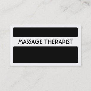 Schwarz-weiße Massage-Therapeutgeschäftskarten Visitenkarte