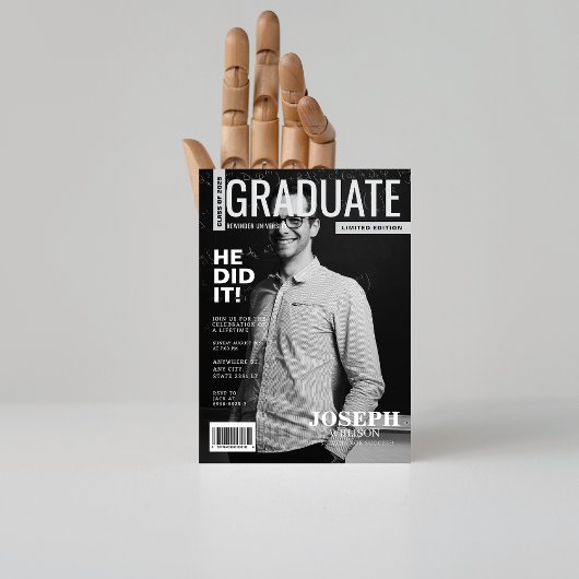 Schwarz-weiße mathematische Zeitschrift Foto Gradu Einladung