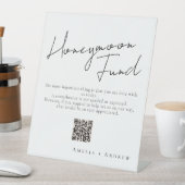 Schwarz-weiße Minimal-Skriptsprache Hochzeit Sockelschild (In Situ)