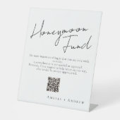 Schwarz-weiße Minimal-Skriptsprache Hochzeit Sockelschild (Vorderseite)