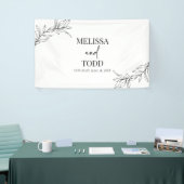 Schwarz-weiße Minimale Minimalistische Zweigstelle Banner (Messeveranstaltung)