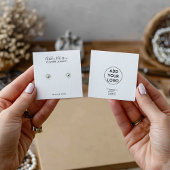 Schwarz-weiße minimalistische Ohrring-Anzeige des