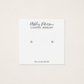 Schwarz-weiße minimalistische Ohrring-Anzeige des (Vorderseite)