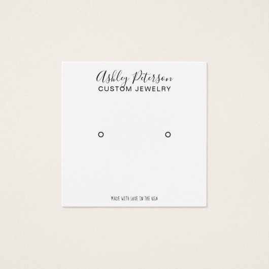 Schwarz-weiße minimalistische Ohrring-Anzeige des (Vorderseite)