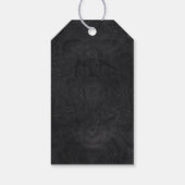 Schwarz-weiße Minimalistische Pine Trees Weihnacht Geschenkanhänger (Rückseite)