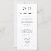 Schwarz-weiße Minimalistische Typografie-Hochzeits (Rückseite)