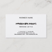 Schwarz-weiße Minimalistische Vorlage für verzweig Visitenkarte (Rückseite)