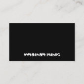 Schwarz-weiße Minimalistische Vorlage für verzweig Visitenkarte (Vorderseite)