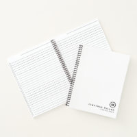 Schwarz-weiße Mit Monogramm Checkliste
