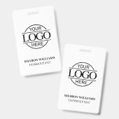 Schwarz-weiße Mitarbeiter-ID mit benutzerdefiniert Ausweis (Front & Back)