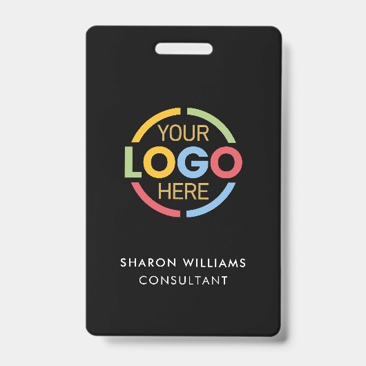 Schwarz-weiße Mitarbeiter-ID mit benutzerdefiniert Ausweis (Vorderseite)