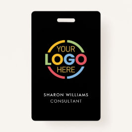 Schwarz-weiße Mitarbeiter-ID mit benutzerdefiniert Ausweis