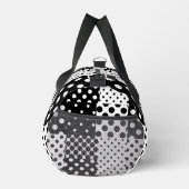 Schwarz-weiße Mode mit Punkten im Design  Duffle Bag (Rechts)