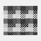 Schwarz-weiße Mode mit Punkten im Design Fleecedecke (Vorderseite (Horizontal))