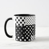Schwarz-weiße Mode mit Punkten im Design Tasse (Links)