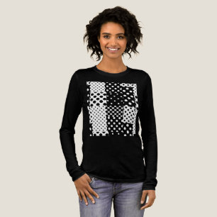 Schwarz-weiße Mode mit Punkten im Design Tri-Blend Shirt