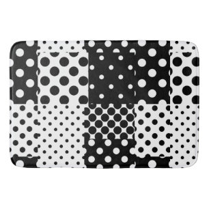 Schwarz-weiße Mode Polka-Punkte Stil Design Badematte