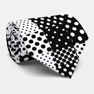 Schwarz Weiße Mode Polka Punkte Stil Design Krawatte