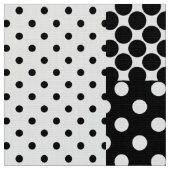 Schwarz Weiße Mode Polka Punkte Stil Design Stoff (Nahaufnahme)