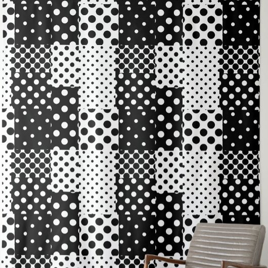 Schwarz Weiße Mode Polka Punkte Stil Design Stoff