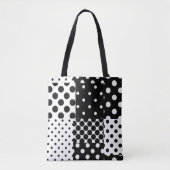 Schwarz-weiße Mode, Punkte-Stil-Design Tasche (Vorderseite)