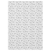 Schwarz-weiße Modern Insects Illustration Liebe Bu Tischdecke (Vorderseite)