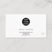 Schwarz-weiße moderne, einfache Logo-Bestellung Vi Visitenkarte (Rückseite)