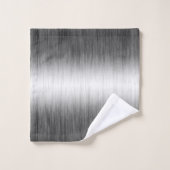 Schwarz-weiße moderne Gauze Blended Texture Badhandtuch Set (Waschlappen)