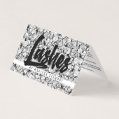 Schwarz-weiße moderne gezeichnete Blumen-Peitschen Visitenkarten (Vorderseite)