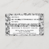 Schwarz-weiße moderne Hand gezeichnete Empfehlungskarte (Rückseite)