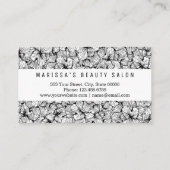 Schwarz-weiße moderne Hand gezeichnete Treuekarte (Rückseite)