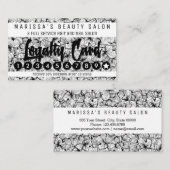 Schwarz-weiße moderne Hand gezeichnete Treuekarte (Vorne/Hinten)