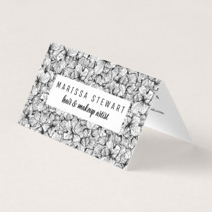 Schwarz-weiße moderne Hand gezeichnete Visitenkarten