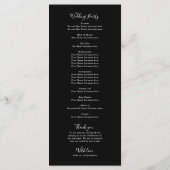 Schwarz-weiße moderne Hochzeitskarte (Rückseite)