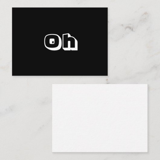 Schwarz-weiße, moderne Karte (Vorne/Hinten)